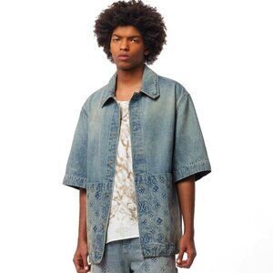 Short-Sleeved Denim Workwear Shirt